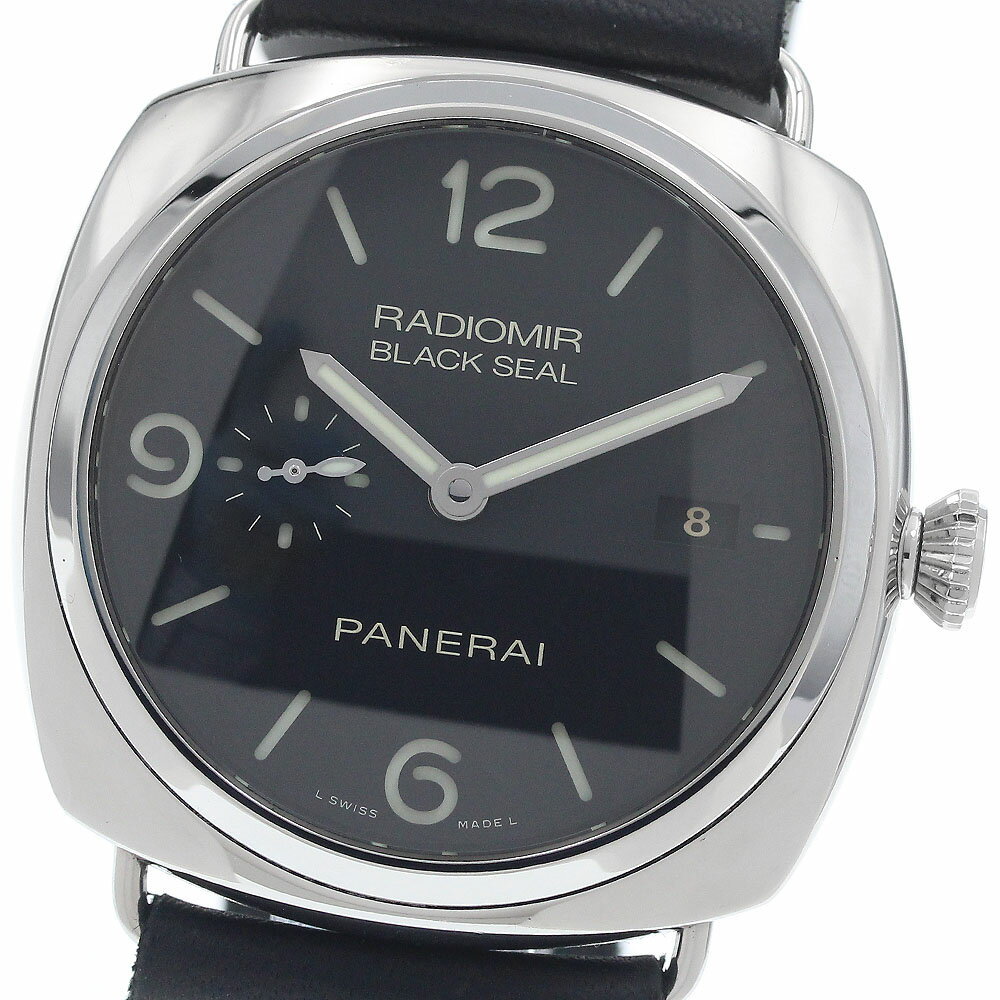 パネライ PANERAI PAM00388 ラジオミール ブラックシール デイト スモールセコンド 自動巻き メンズ 保証書付き_952740【中古】