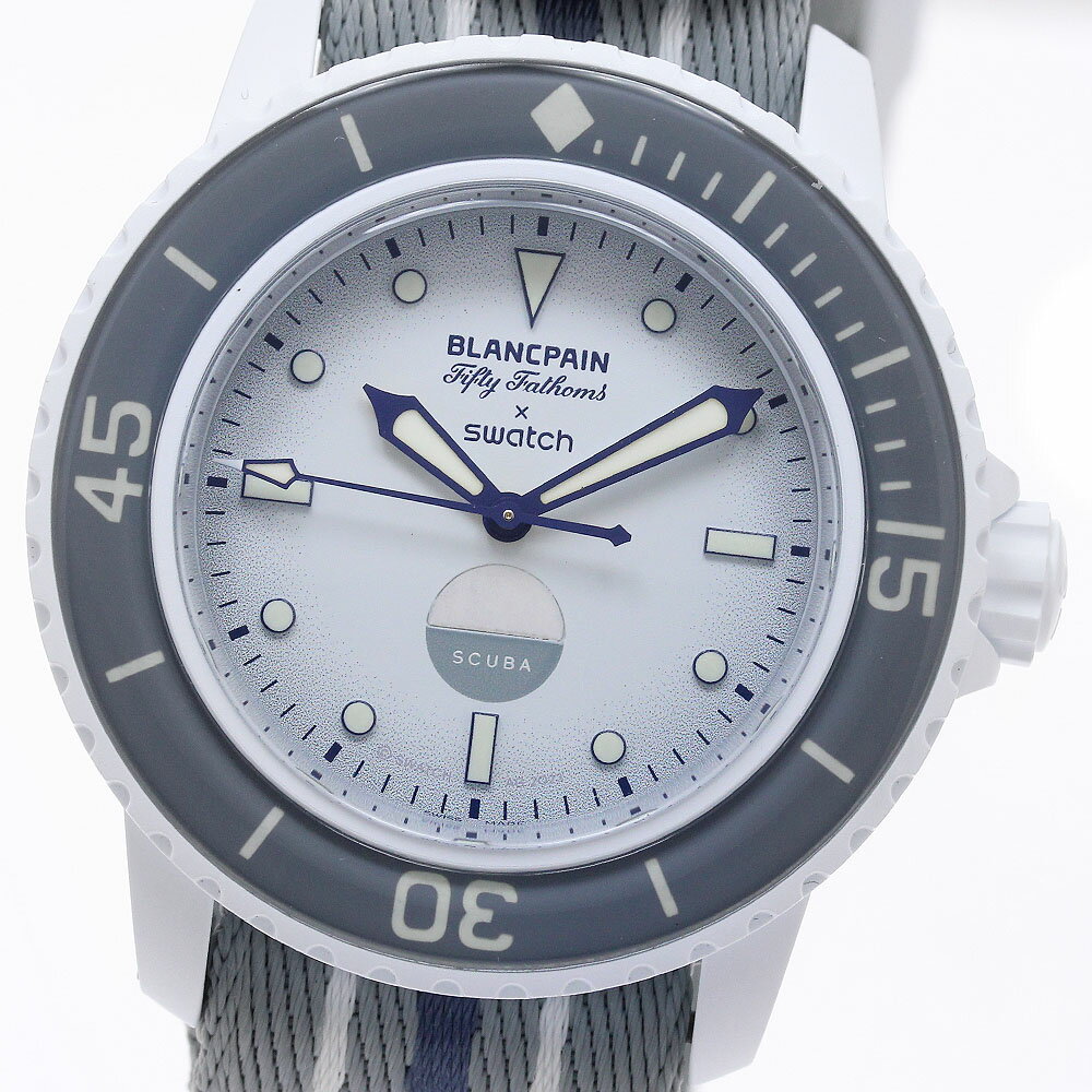 樂天商城 - スウォッチ Swatch SO35S100 ブランパン フィフティファゾムス × スウォッチ 自動巻き メンズ 極美品 箱・保証書付き_953483【中古】