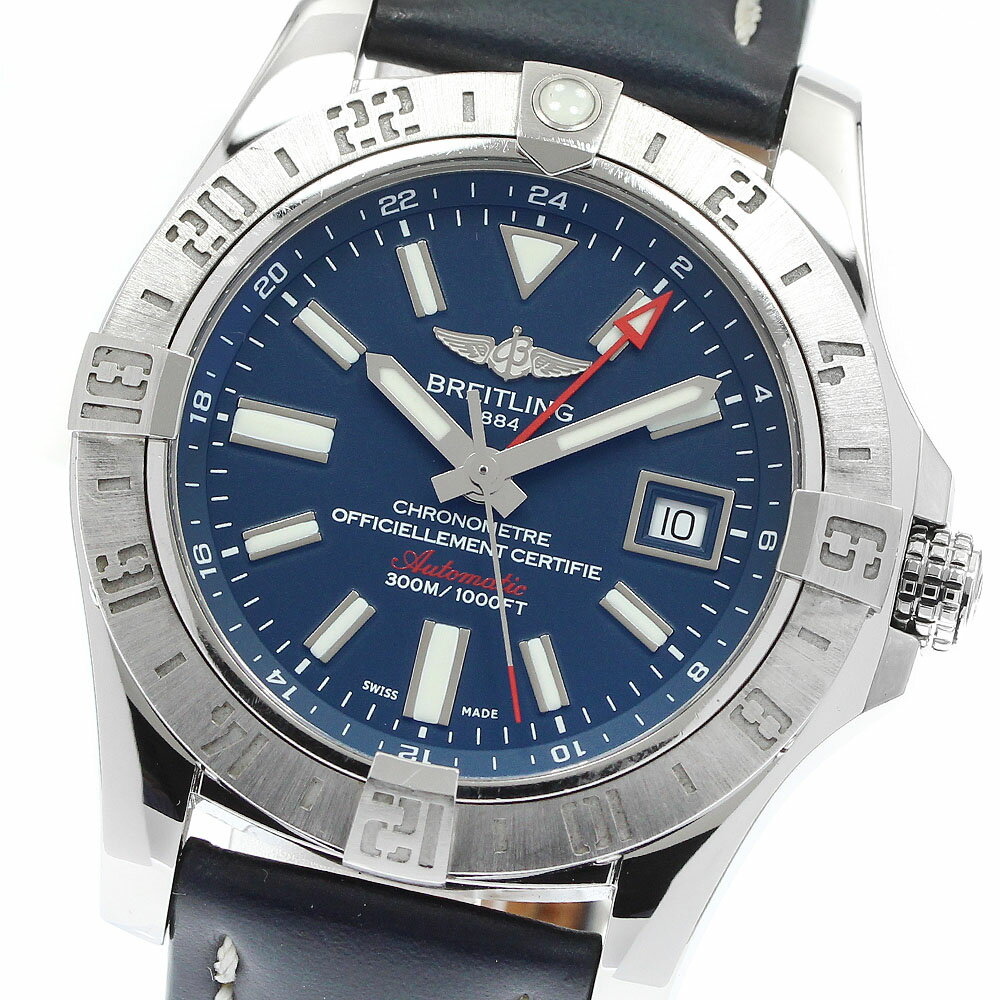 樂天商城 - ブライトリング BREITLING A32390 アベンジャー2 GMT デイト 自動巻き メンズ 保証書付き_949351【中古】