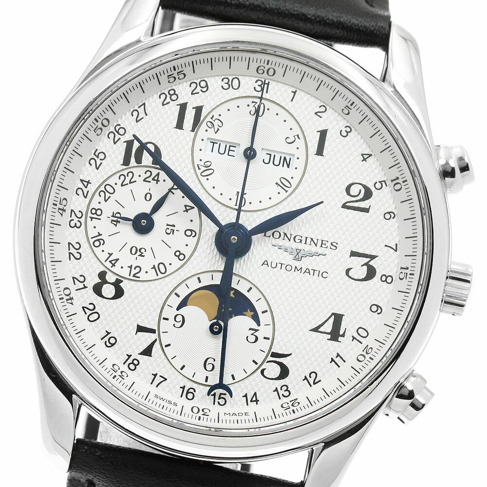 ロンジン LONGINES L2.673.4 マスターコレクション ムーンフェイズ クロノグラフ 自動巻き メンズ 良品 _952269【中古】