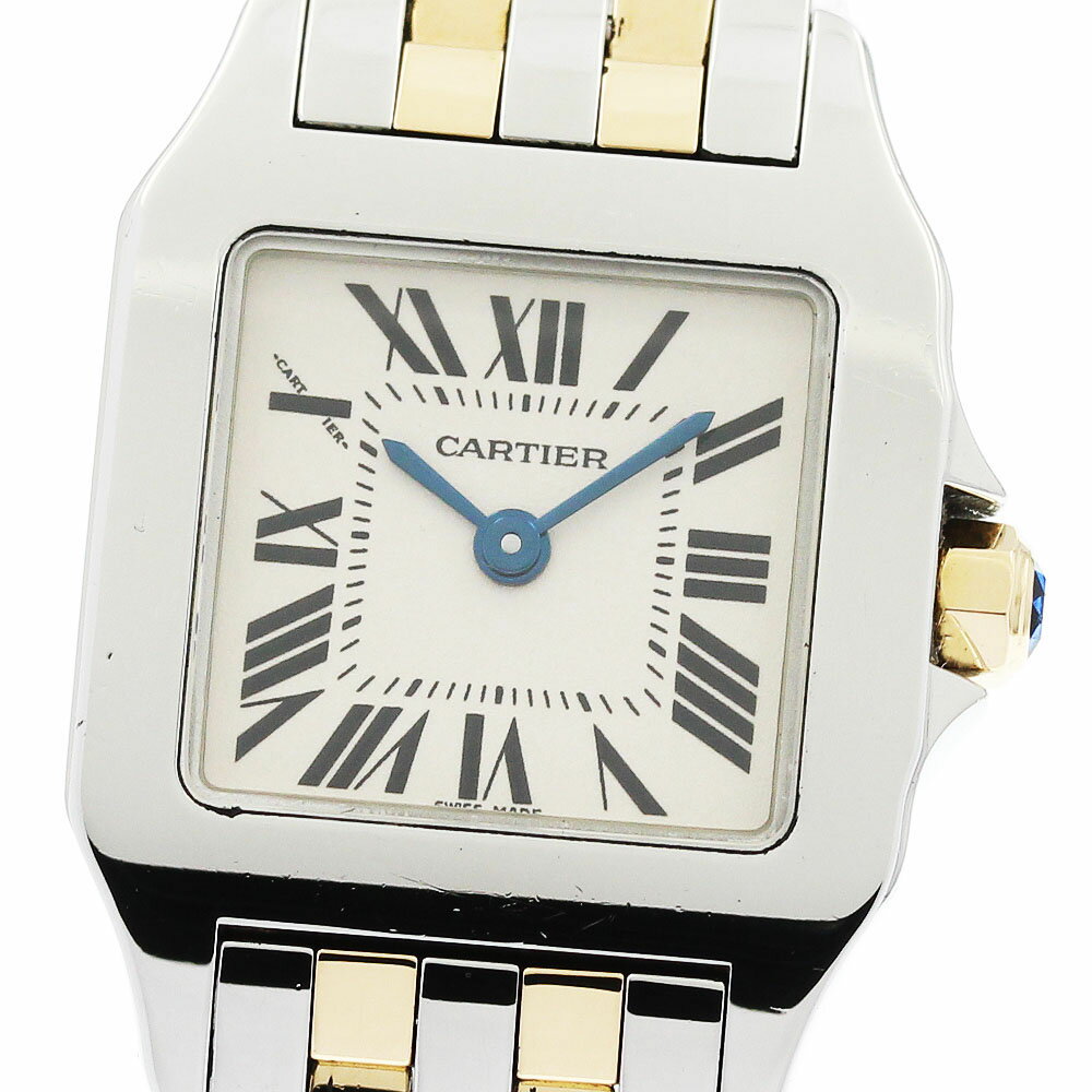 カルティエ CARTIER W25066Z6 サントスドゥモワゼル SM クォーツ レディース 保証書付き_952380【中古】