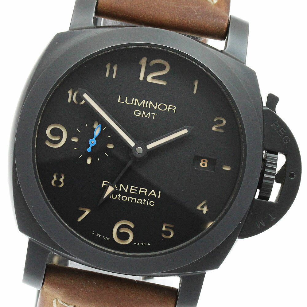 パネライ PANERAI PAM01441 ルミノール1950 GMT チェラミカ 自動巻き メンズ 保証書付き_952754【中古】