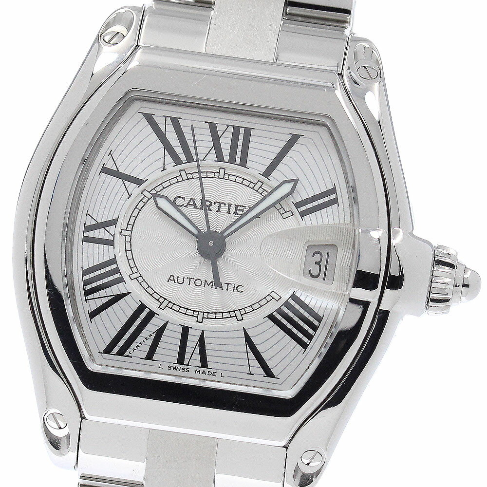 カルティエ CARTIER W62025V3 ロードスターLM デイト 自動巻き メンズ 良品 保証 ...