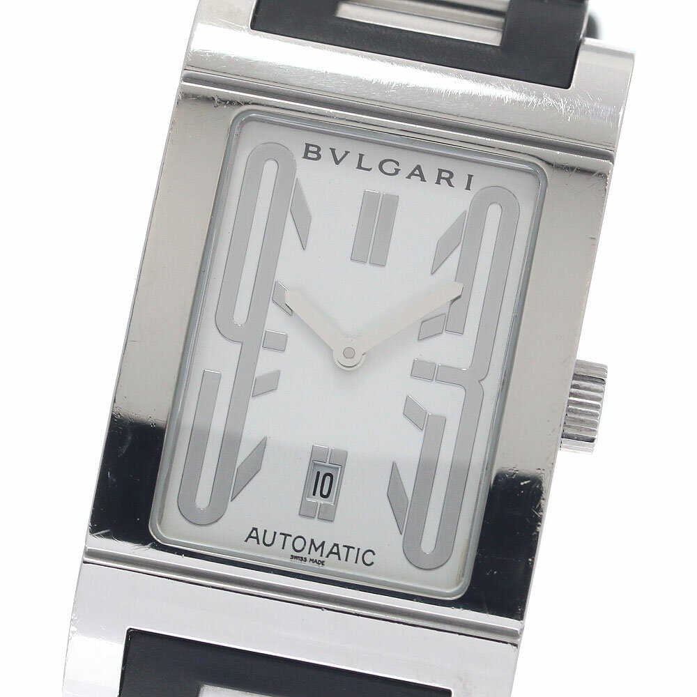 Rettangolo - ブルガリ BVLGARI RT45S レッタンゴロ デイト 自動巻き メンズ 保証書付き_949488【中古】