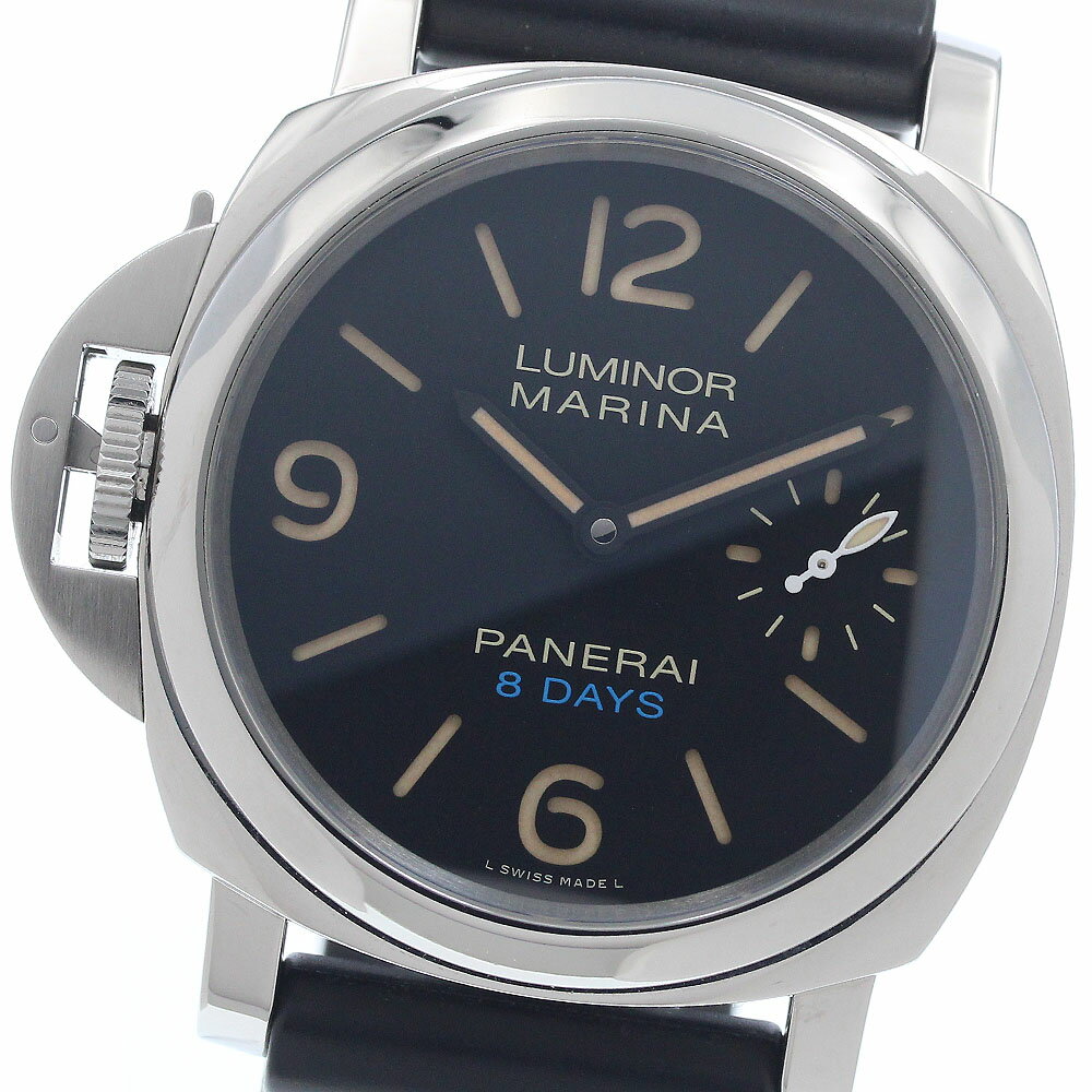 パネライ PANERAI PAM00796 ルミノール レフトハンド 8デイズ アッチャイオ 手巻き メンズ 良品 保証書付き_951920【中古】