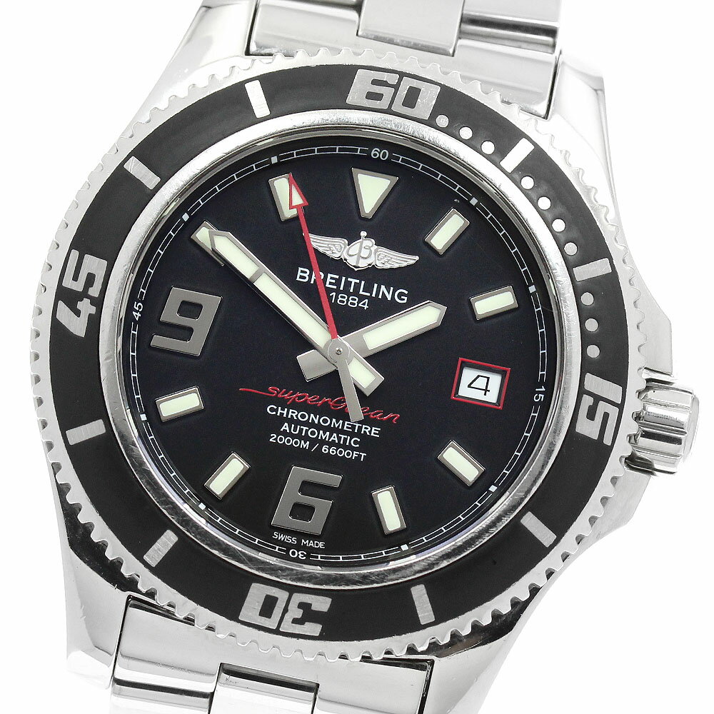 ブライトリング BREITLING A17391 スーパーオーシャン 44 デイト 自動巻き メンズ _952307【中古】