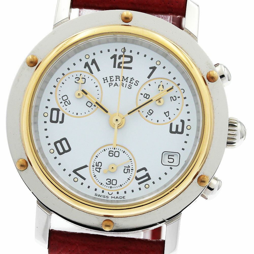 Other - エルメス HERMES CL1.320 クリッパークロノ デイト クォーツ レディース 内箱・保証書付き_952476【中古】