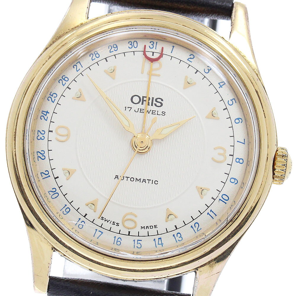 オリス ORIS 7403-26 ポインターデイト 自動巻き メンズ _952492【中古】