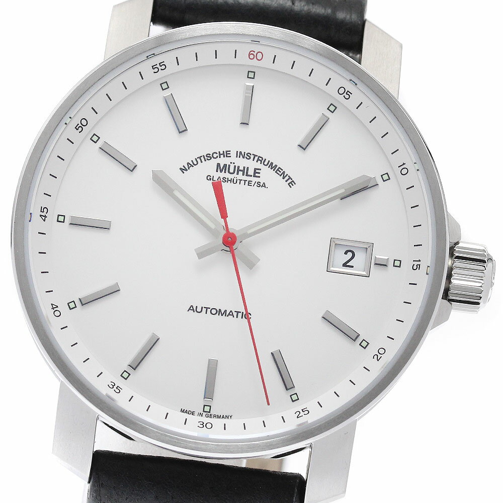 ミューレグラスヒュッテ Muhle Glashutte M1-25-20 29er デイト 自動巻き メンズ 極美品 箱・保証書付き_952597【中古】