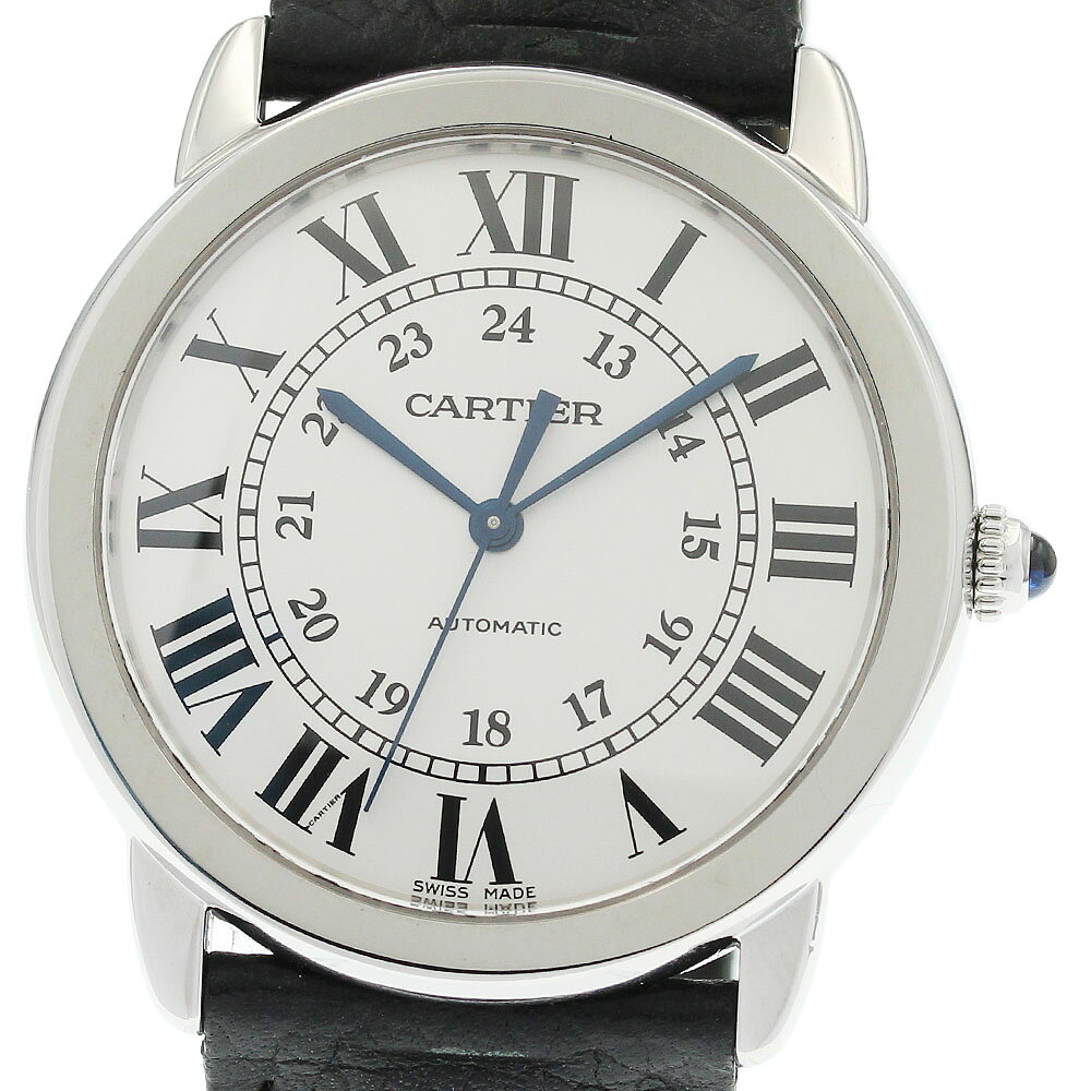 FRANCK MULLER - カルティエ CARTIER WSRN0021 ロンドソロ ドゥ カルティエ 36mm 自動巻き メンズ 良品 保証書付き_952815【中古】