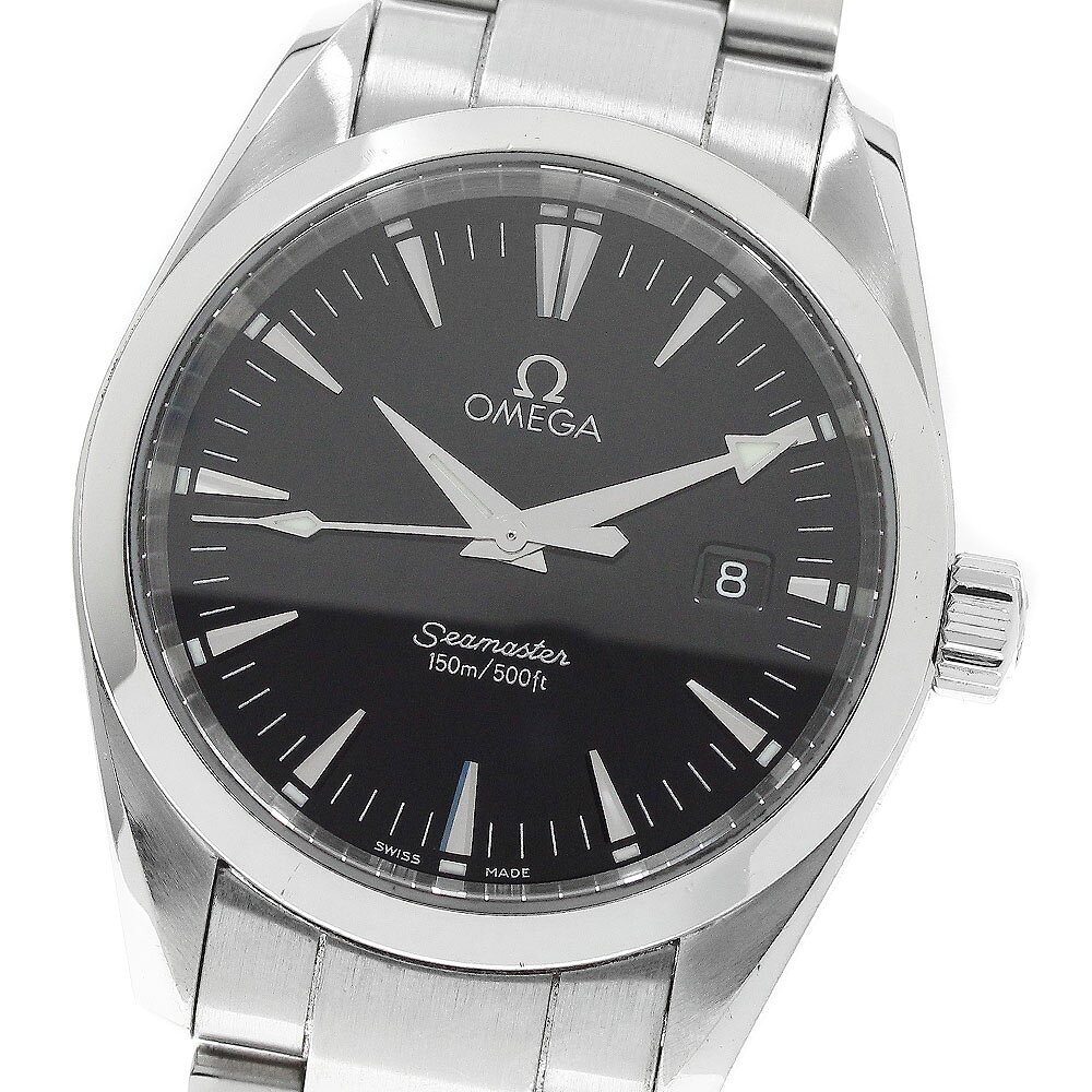 オメガ OMEGA 2518.50 シーマスター アクアテラ デイト クォーツ ボーイズ 保証書付き_953390【中古】
