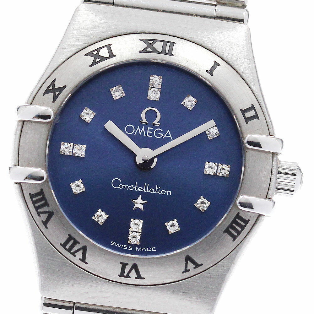 Other - オメガ OMEGA 1563.86 コンステレーションミニ シンディクロフォード 1999本限定 16Pダイヤ クォーツ レディース 保証書付き_953468【中古】