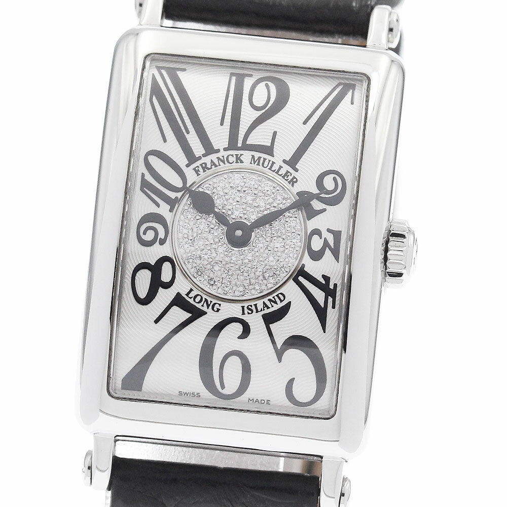フランクミュラー FRANCK MULLER 902QZCD1P ロングアイランド サークル ダイヤモンド クォーツ レディース _953567【中古】