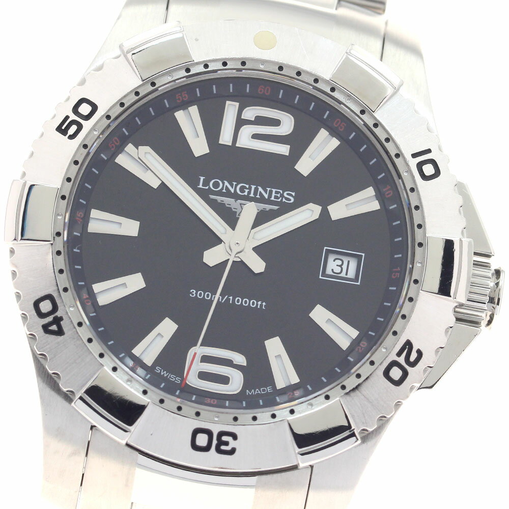ロンジン LONGINES L3.647.4 ハイドロコンクエスト デイト クォーツ メンズ _944922【中古】