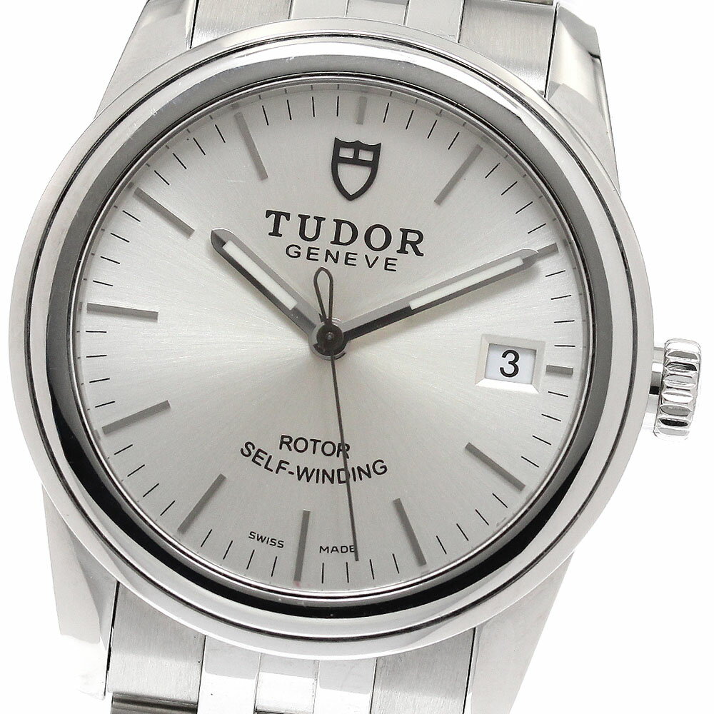 樂天商城 - チュードル TUDOR 55000 グラマー デイト 自動巻き メンズ 保証書付き_951926【中古】