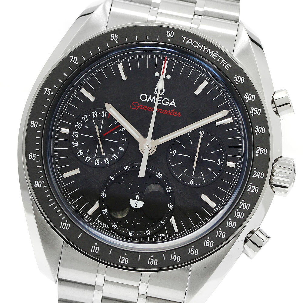 SWATCH - オメガ OMEGA 304.30.43.52.01.00﻿1 スピードマスター メテオライト ムーンフェイズ 手巻き メンズ 極美品 箱・保証書付き_952050【中古】
