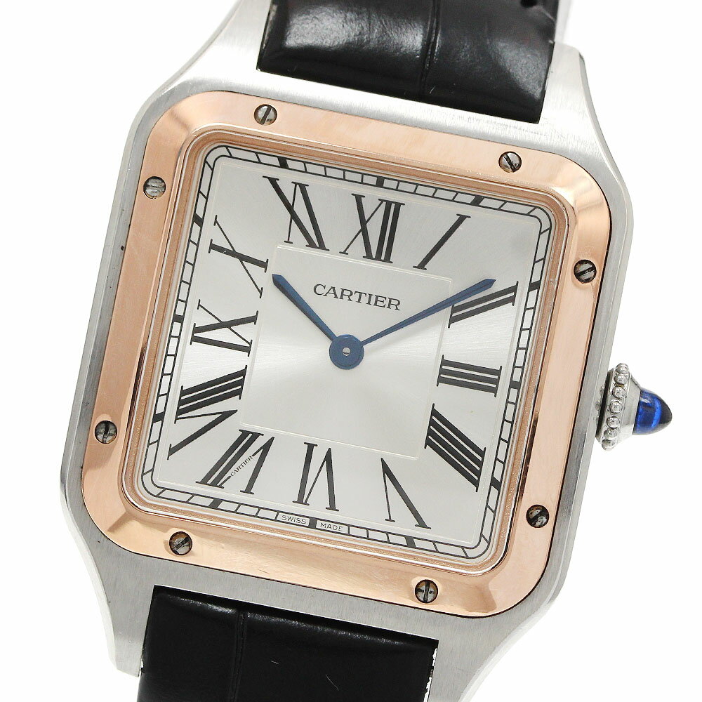カルティエ CARTIER W2SA0011 サントスデュモンLM PGベゼル クォーツ レディース _952375【中古】