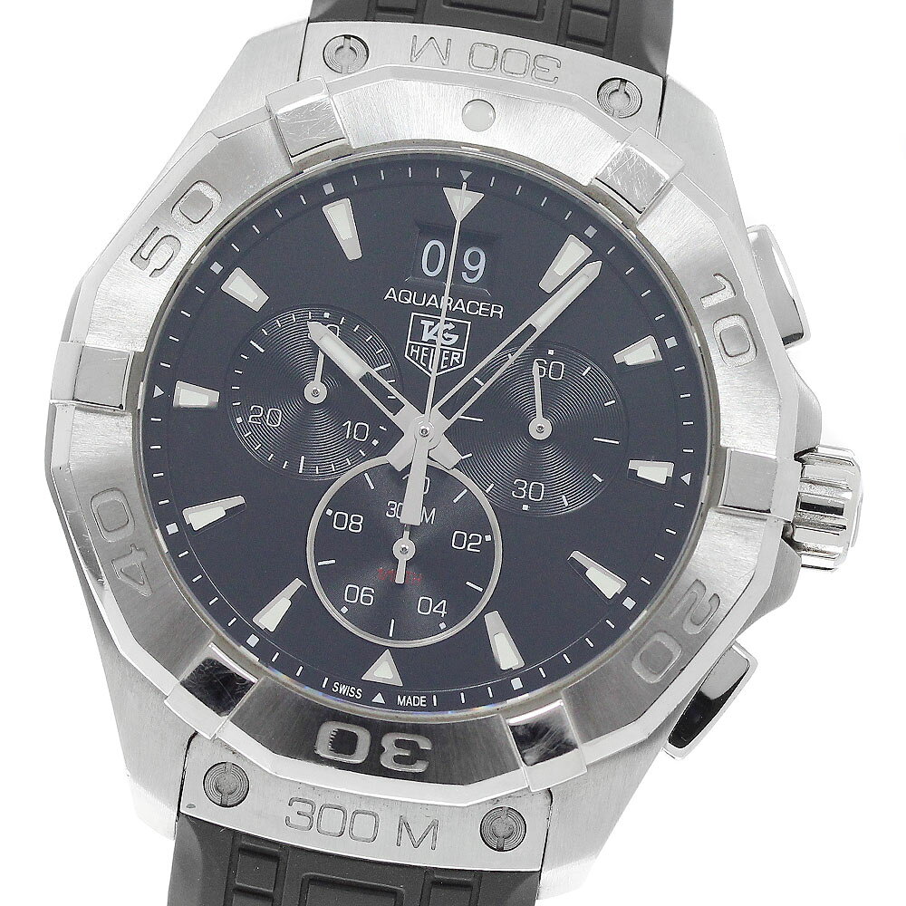 タグホイヤー TAG HEUER CAY1110-0 アクアレーサー デイト クロノグラフ クォーツ メンズ 保証書付き_952490【中古】