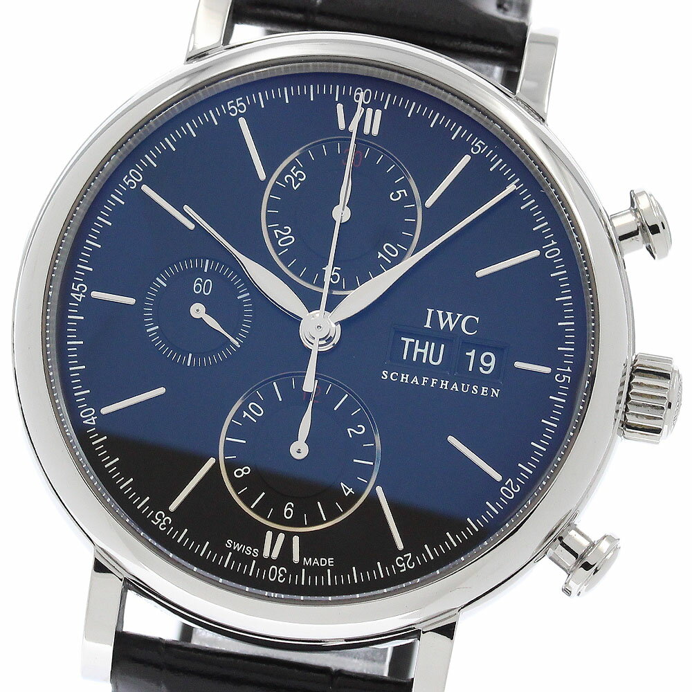 IWC IWC SCHAFFHAUSEN IW391029 ポートフィノ クロノグラフ デイデイト 自動巻き メンズ 良品 保証書付き_952744【中古】