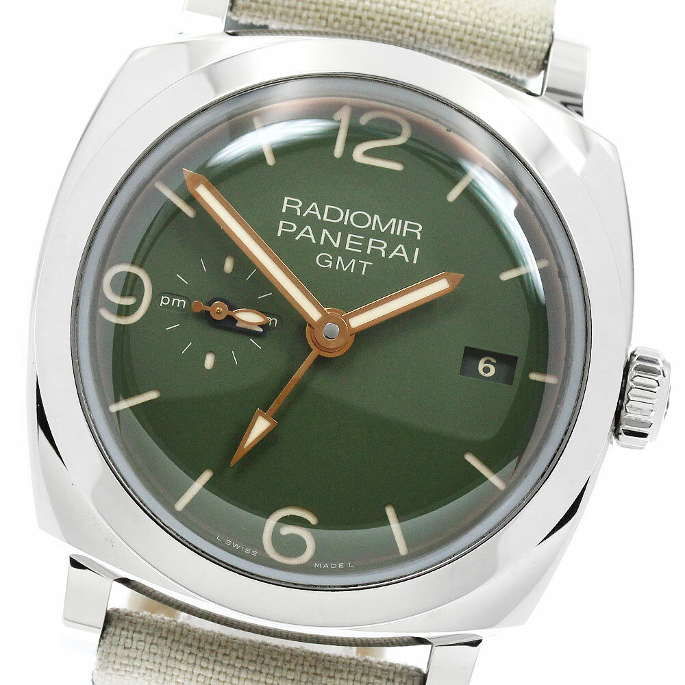 パネライ PANERAI PAM00998 ラジオミール GMT 自動巻き メンズ 美品 保証書付き_952782【中古】