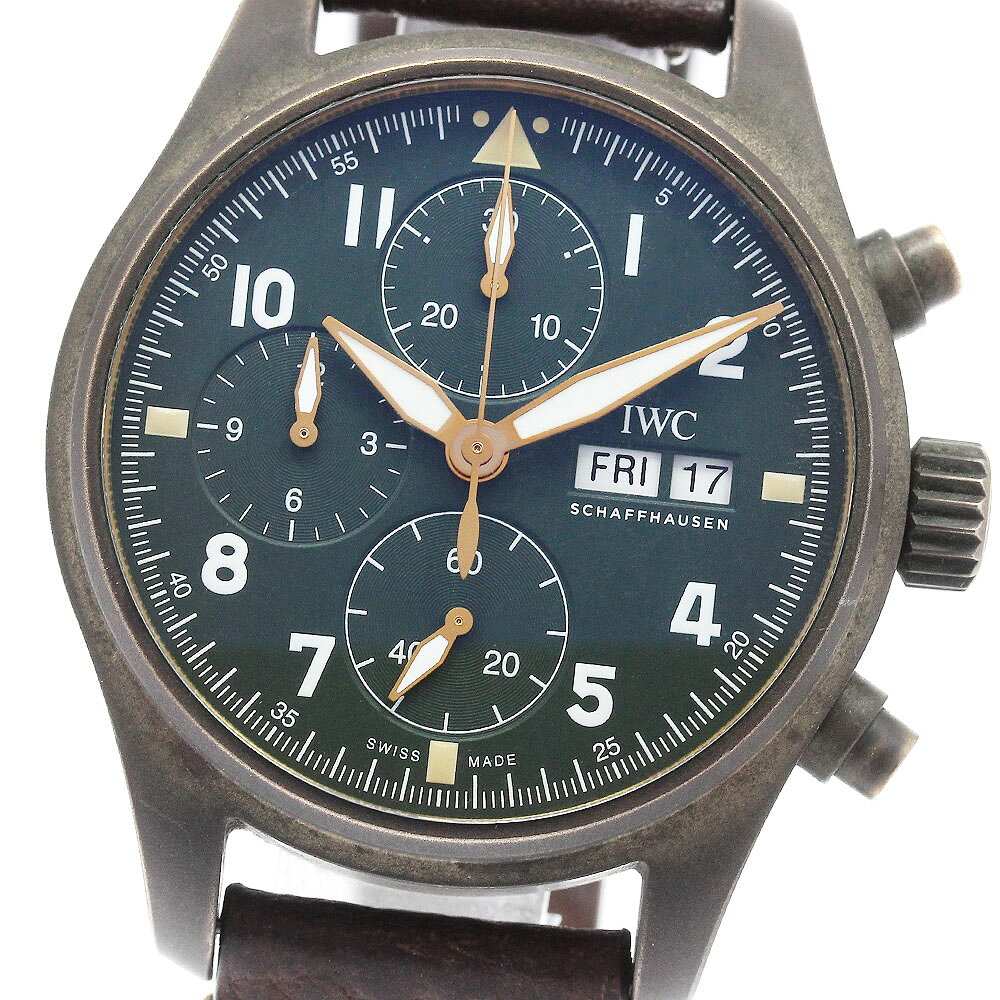 IWC IWC SCHAFFHAUSEN IW387902 パイロットウォッチ スピットファイア クロノグラフ 自動巻き メンズ 保証書付き_953510【中古】
