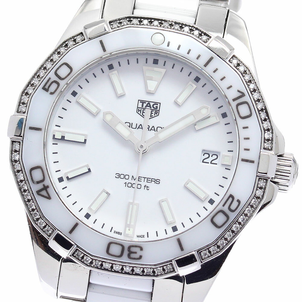 タグホイヤー TAG HEUER WAY131H アクアレーサー ダイヤベゼル クォーツ レディース _953536【中古】