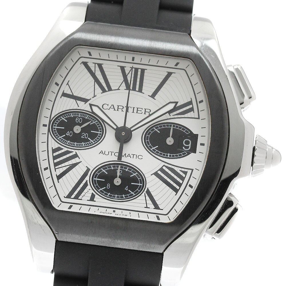 樂天商城 - カルティエ CARTIER W6206020 ロードスターXL クロノグラフ 自動巻き メンズ _936023【中古】