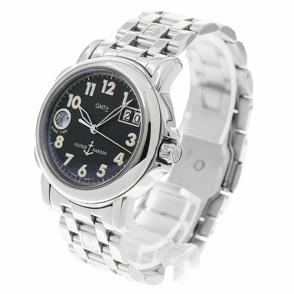 ユリス・ナルダン Ulysse Nardin 223-22 サンマルコ GMT ビッグデイト 自動巻き ボーイズ _949613【中古】