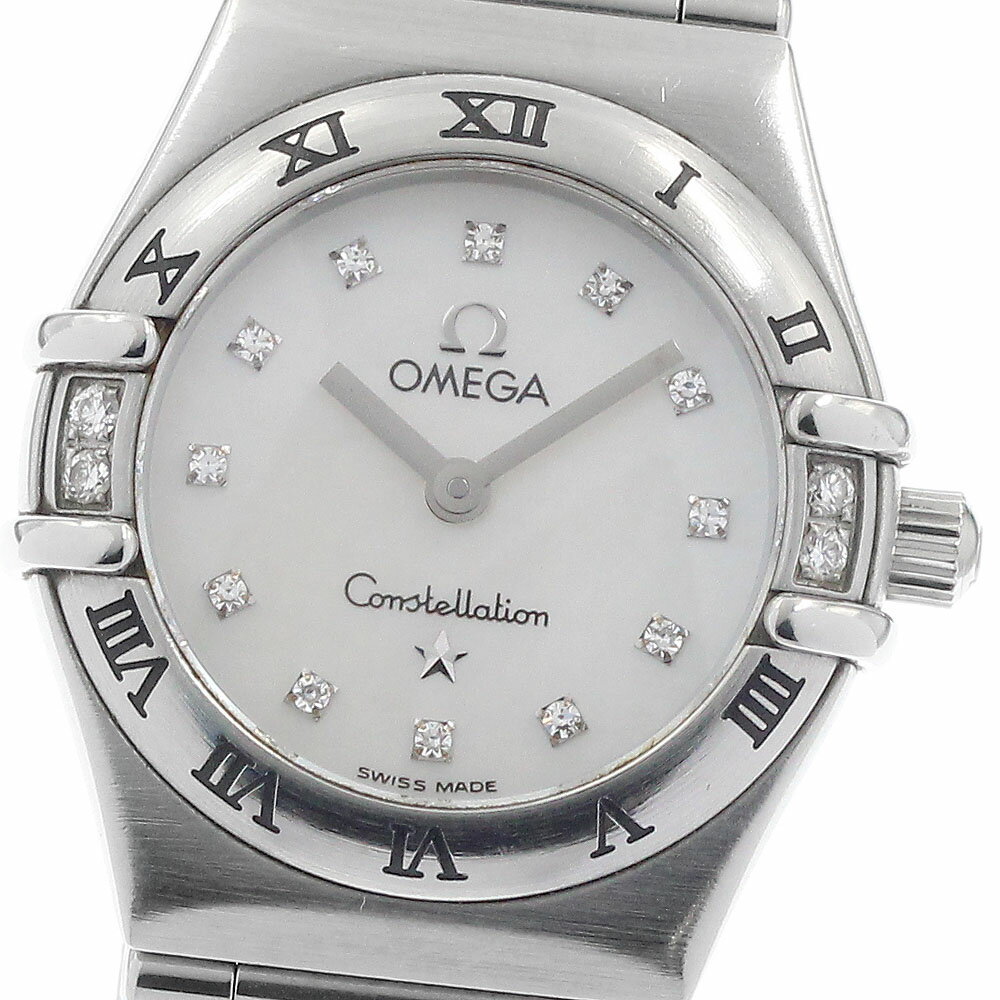 C, D, T, R, W - オメガ OMEGA 1566.76 コンステレーション マイチョイス 12P サイドダイヤ クォーツ レディース _950817【中古】