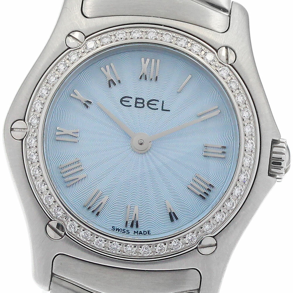 EBEL - エベル EBEL E9157F14 クラシックウェーブ ダイヤベゼル クォーツ レディース _950860【中古】