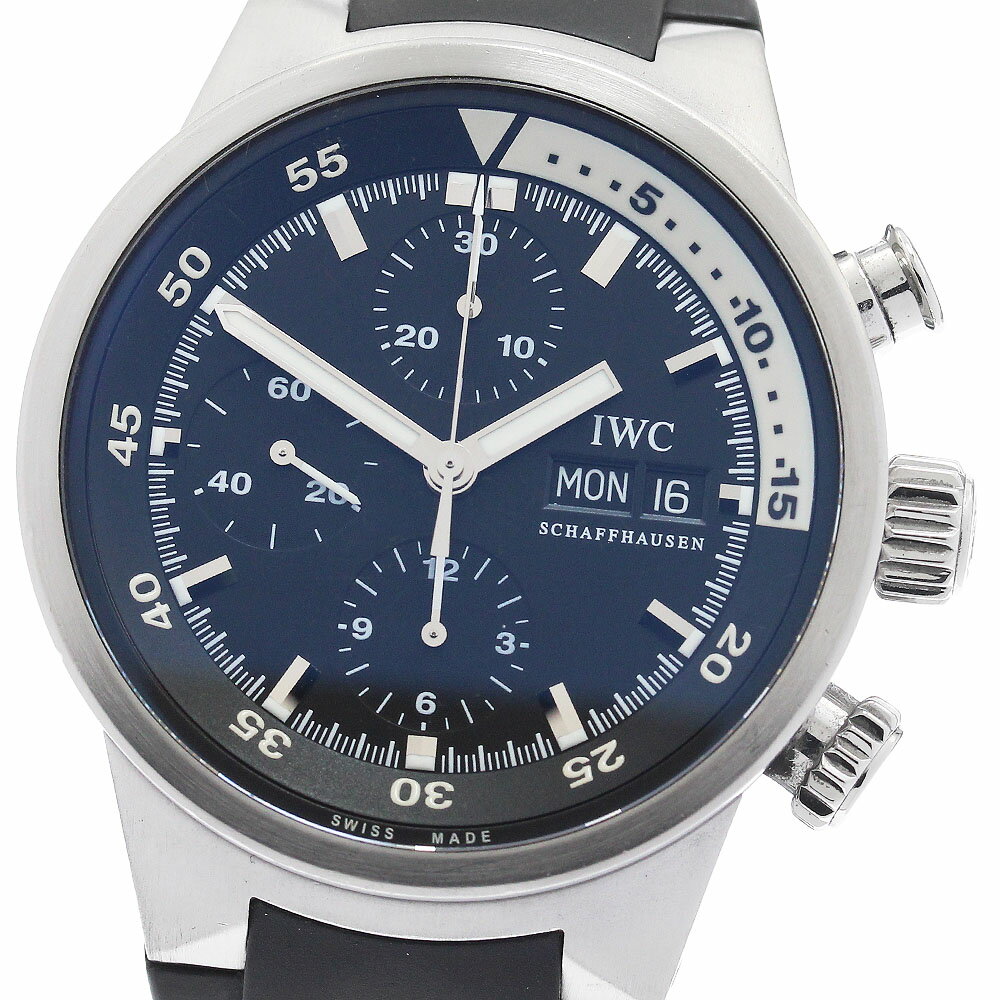 ベルト訳あり IWC SCHAFFHAUSEN IW371933 アクアタイマー クロノグラフ デイデイト 自動巻き メンズ 保証書付き_951837【中古】