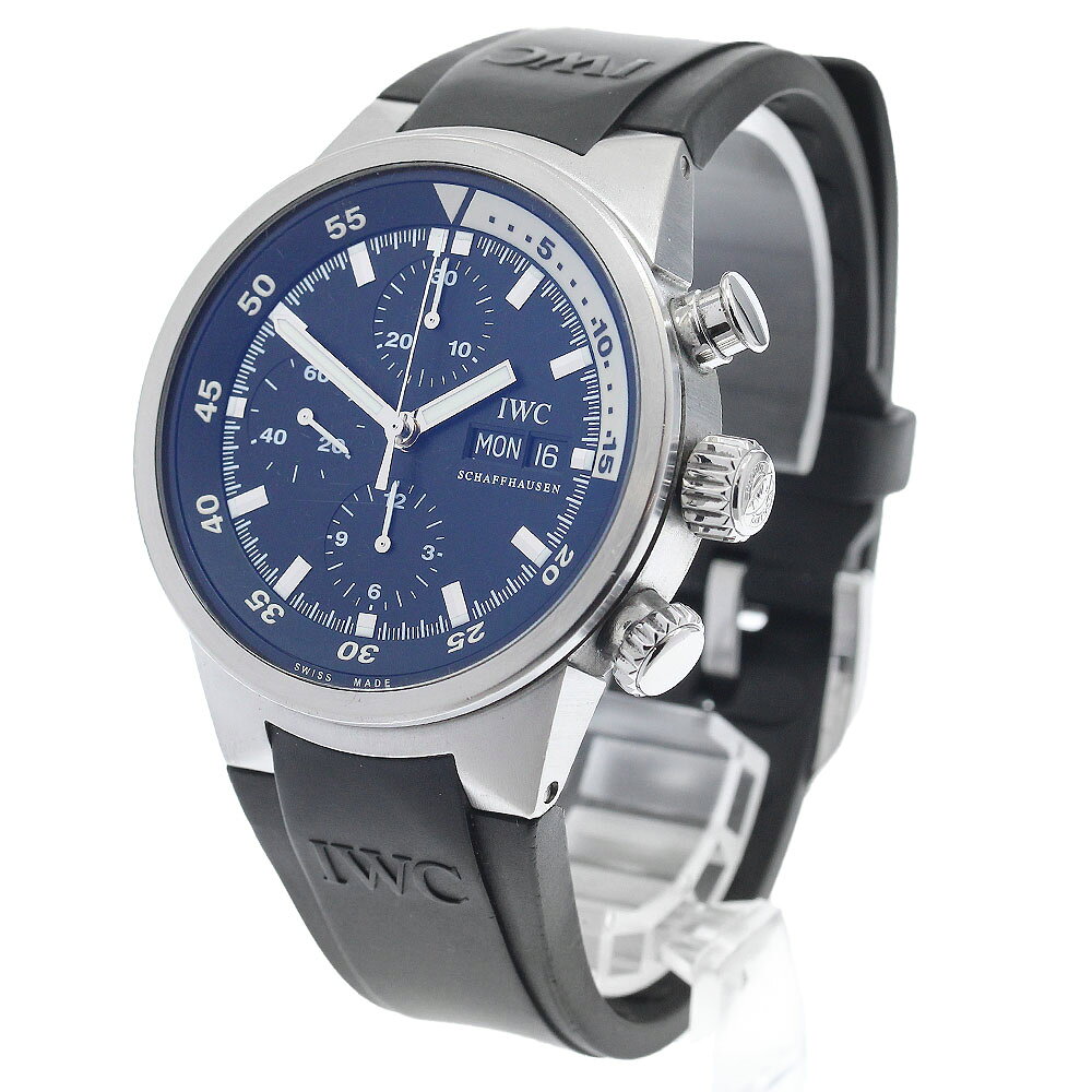CLOSERのベルト訳あり IWC SCHAFFHAUSEN IW371933 アクアタイマー クロノグラフ デイデイト 自動巻き メンズ 保証書付き_951837【中古】｜アングル3