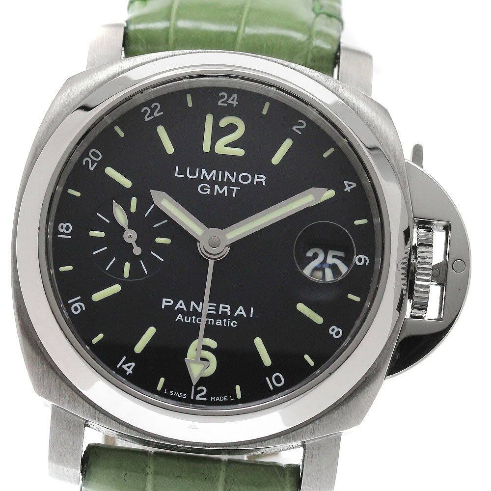 ベルト訳あり パネライ PANERAI PAM00244 ルミノール GMT デイト 自動巻き メンズ _952733【中古】