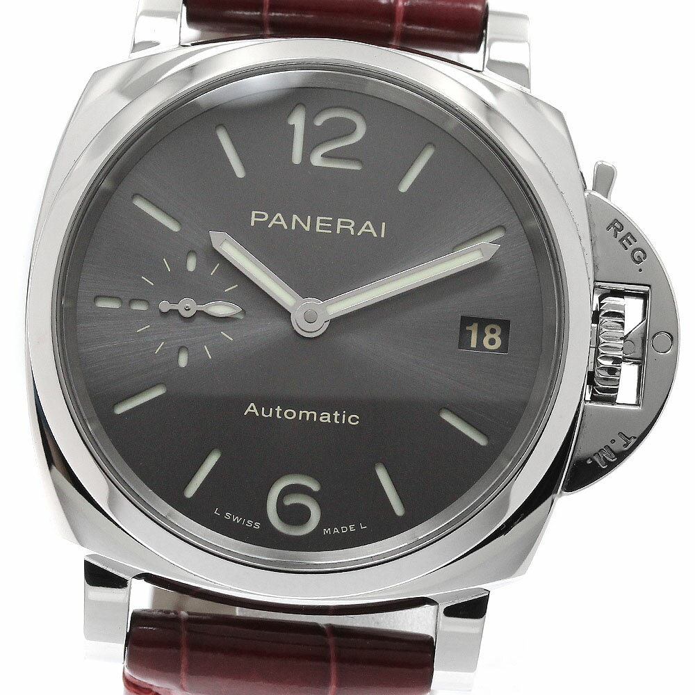 パネライ PANERAI PAM00755 ルミノール ドゥエ 3デイズ アッチャイオ 自動巻き ボーイズ 良品 保証書付き_952746【中古】