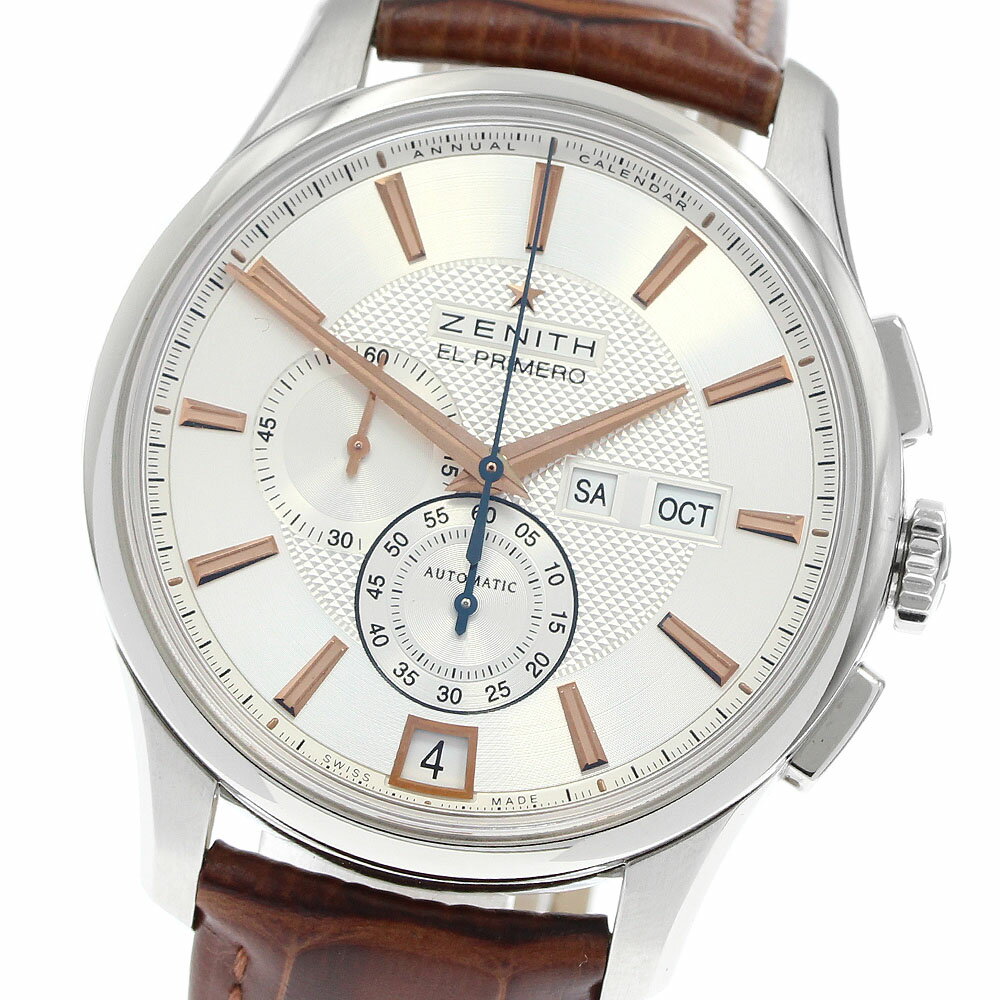 Rakuten - ゼニス ZENITH 03.2070.4054/02.C711 キャプテン エルプリメロ ウィンザー アニュアルカレンダー 自動巻き メンズ 良品 保証書付き_952786【中古】