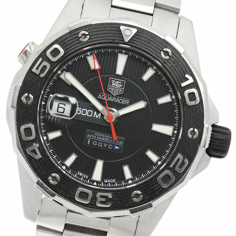 タグホイヤー TAG HEUER WAJ2119.BA0870 アクアレーサー アメリカズ カップ 自動巻き メンズ _952806【中古】
