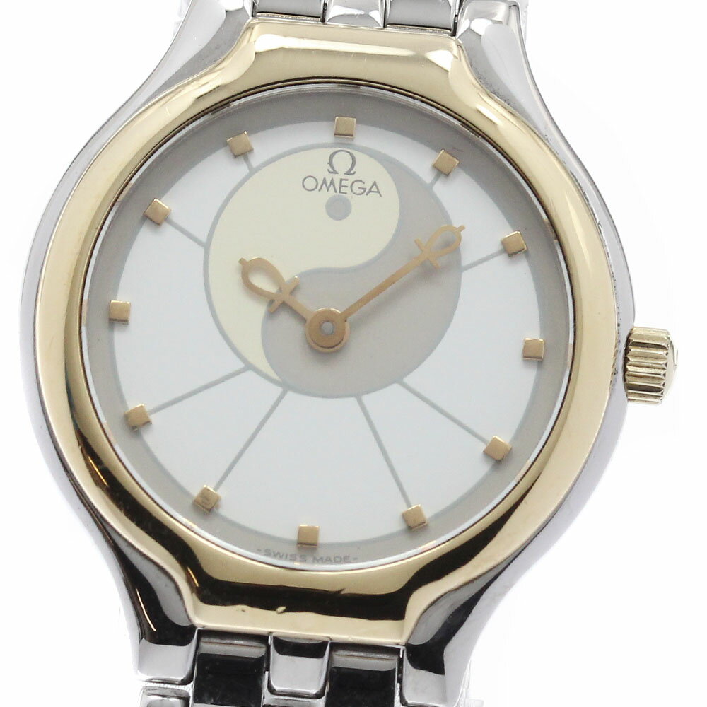 DeVille - オメガ OMEGA デビル ユニークダイアル YGベゼル クォーツ レディース _953170【中古】