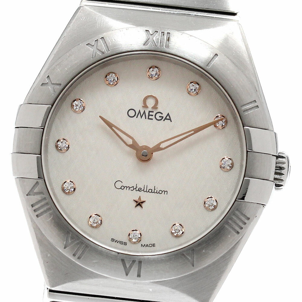 Other - オメガ OMEGA 131.10.28.60.52.001 コンステレーション マンハッタン ブラッシュ 12Pダイヤ クォーツ レディース _948253【中古】