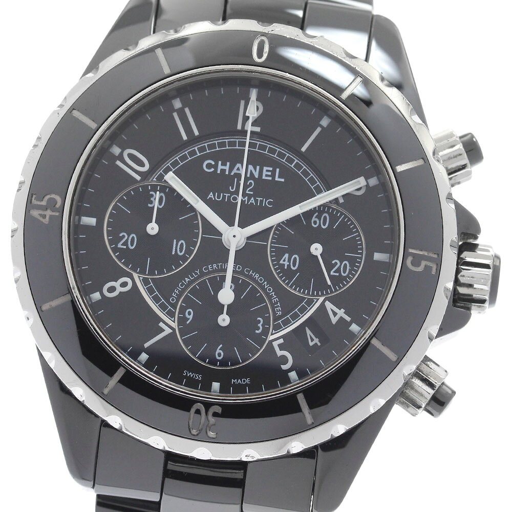 シャネル CHANEL H0940 J12 41MM 黒セラミック クロノグラフ 自動巻き メンズ _951698【中古】