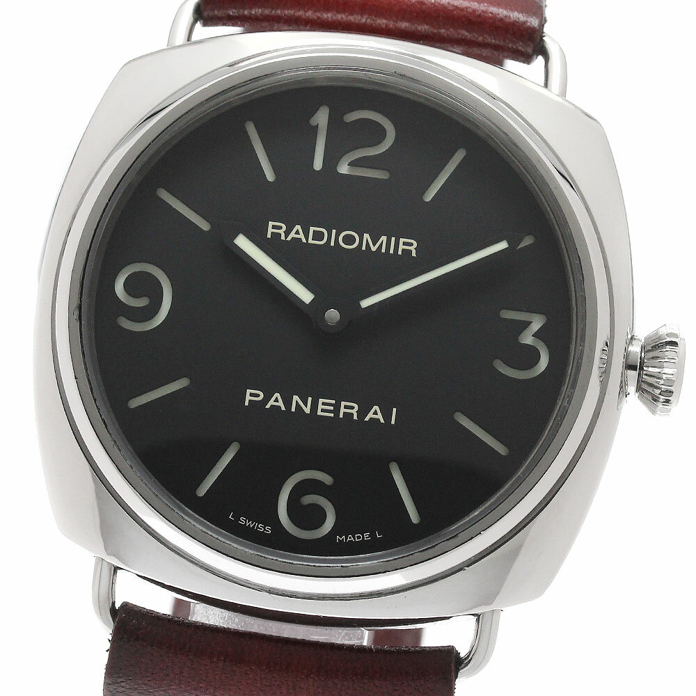 パネライ PANERAI PAM00210 ラジオミール ベース 手巻き メンズ 保証書付き_952783【中古】