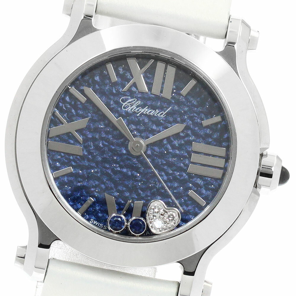 ショパール Chopard 8509 ハッピースポーツ 2P サファイア ハートダイヤ クォーツ レディース 良品 _954300【中古】