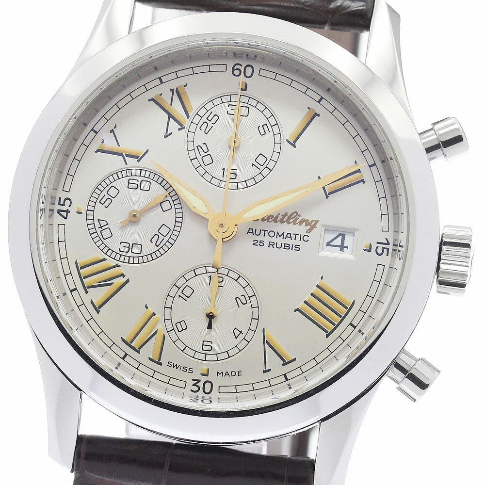 ブライトリング BREITLING A13024.1 プレミエ クロノグラフ 自動巻き メンズ 保証書付き_954639【中古】