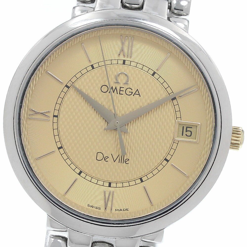 DeVille - オメガ OMEGA デビル デイト ラウンド クォーツ メンズ _954756【中古】