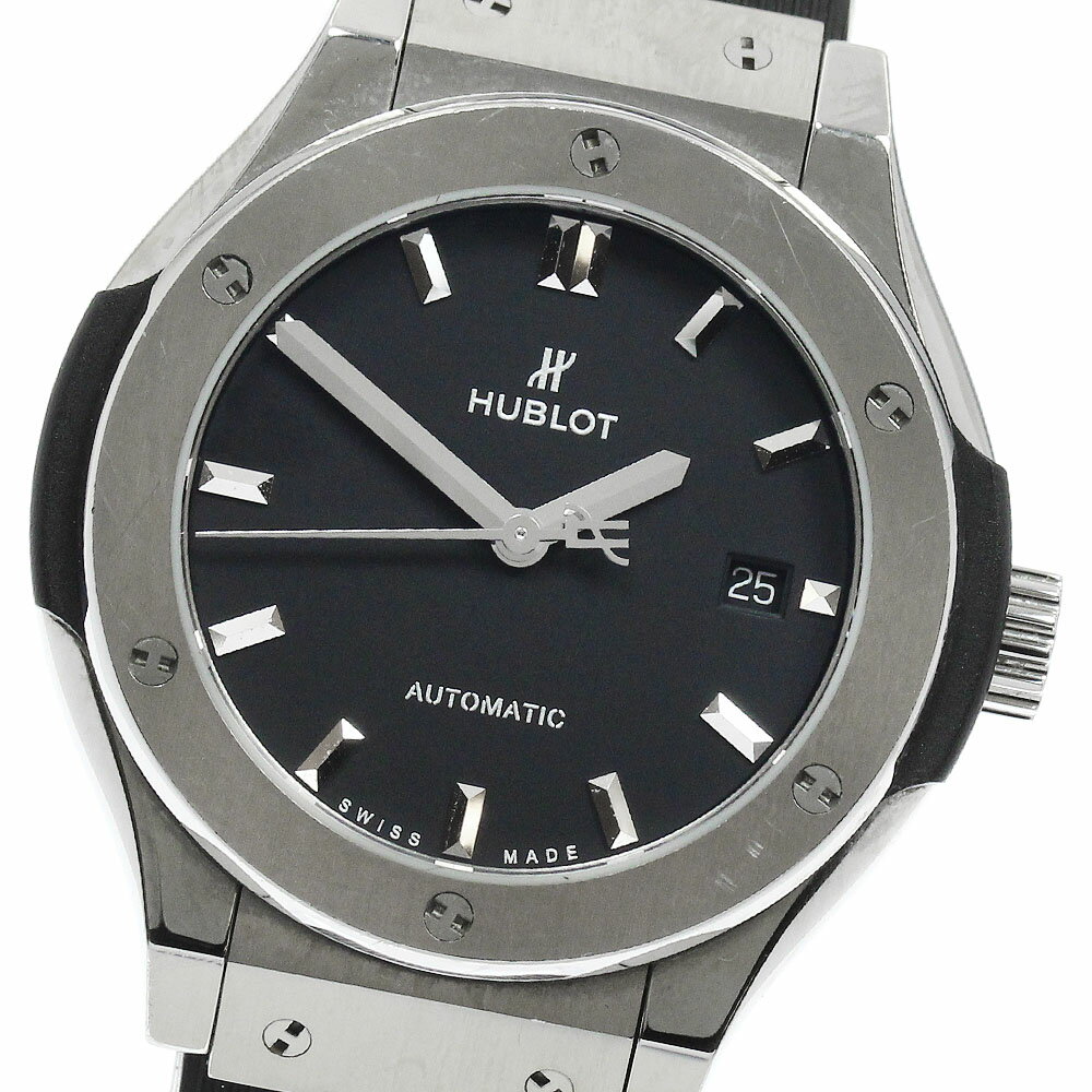ウブロ HUBLOT 582.NX.1170.RX クラシック フュージョン デイト 自動巻き レディース 箱・保証書付き_955059【中古】