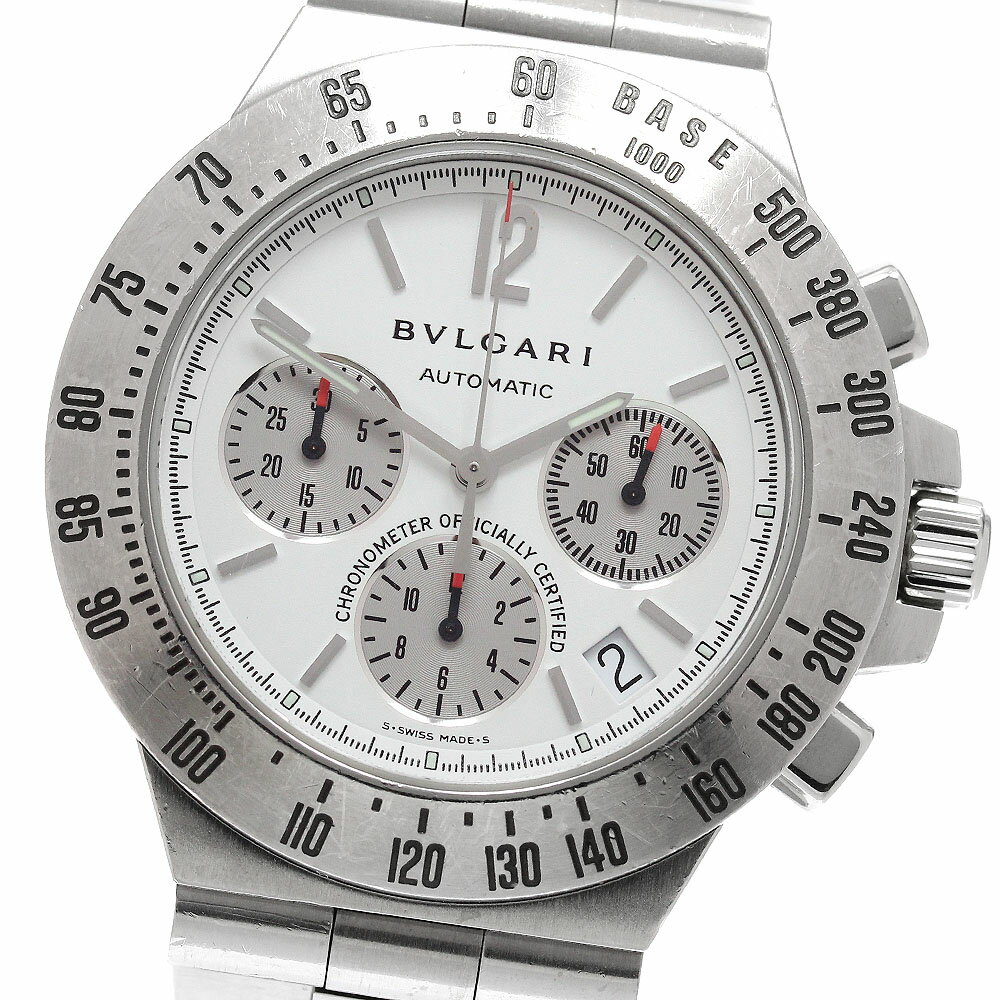 ブルガリ BVLGARI CH40STA ディアゴノ タキメトリック クロノグラフ 自動巻き メンズ 箱・保証書付き_955262【中古】
