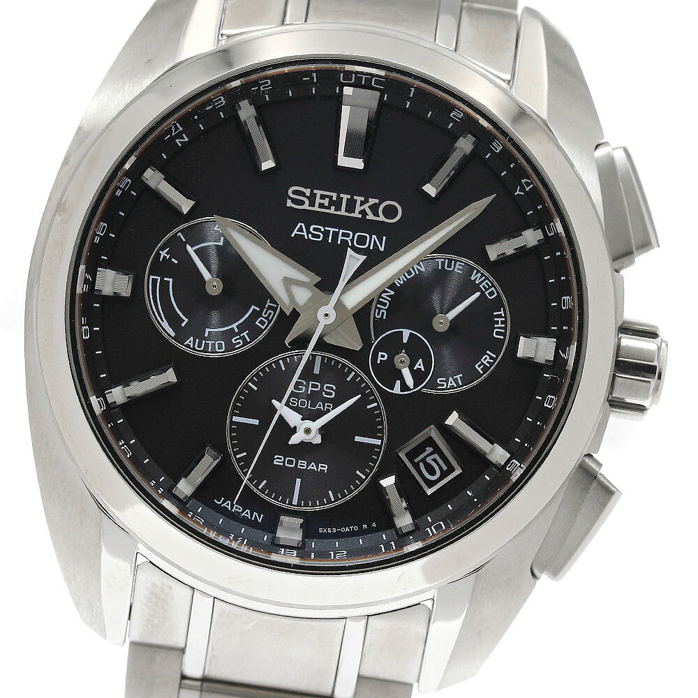 ZENO - セイコー SEIKO SBXC067/5X53-0AV0 アストロン デイデイト ソーラー電波 メンズ 美品 箱・保証書付き_932759【中古】