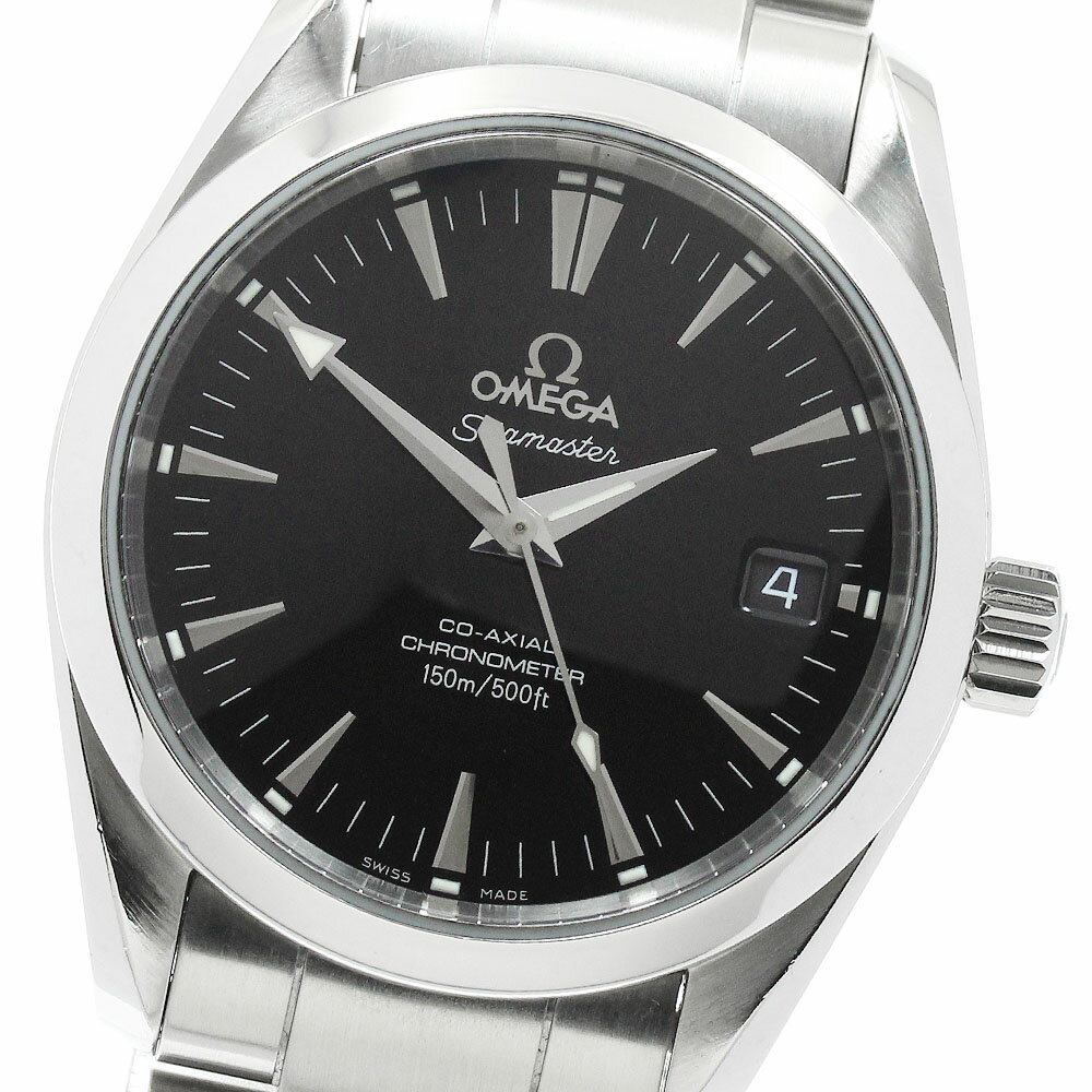 オメガ OMEGA 2504.50 シーマスター アクアテラ デイト コーアクシャル クロノメーター 自動巻き ボーイズ _950212【中古】