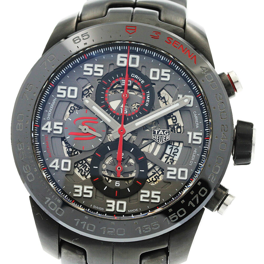 タグホイヤー TAG HEUER CAR2A1L.BA0688 カレラ キャリバー ホイヤー01 アイルトンセナ クロノグラフ 自動巻き メンズ 保証書付き_951825【中古】