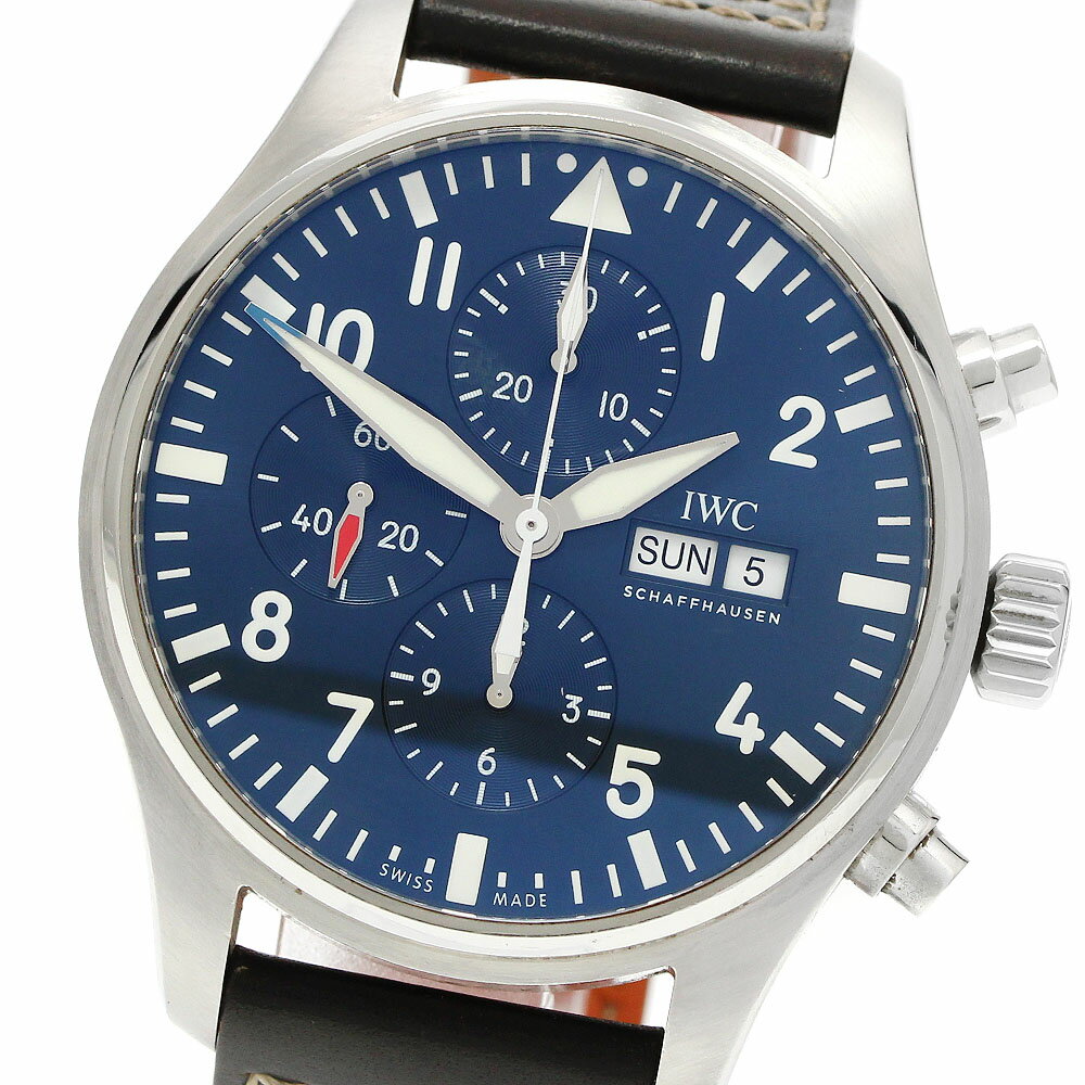 樂天商城 - IWC IWC SCHAFFHAUSEN IW377714 パイロットウォッチ プティ プランス デイデイト クロノグラフ 自動巻き メンズ _952347【中古】