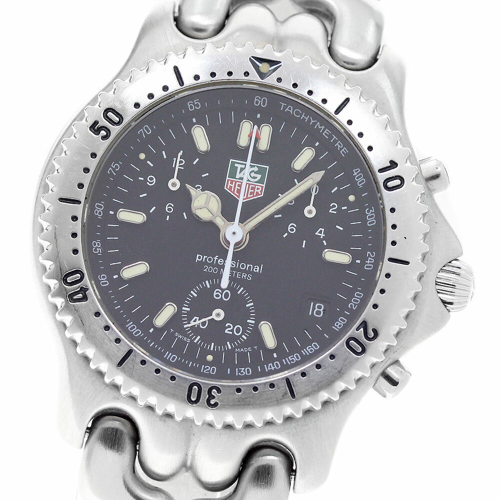 F, H, W - タグホイヤー TAG HEUER CG1110-0 セル クロノグラフ クォーツ メンズ 保証書付き_955133【中古】